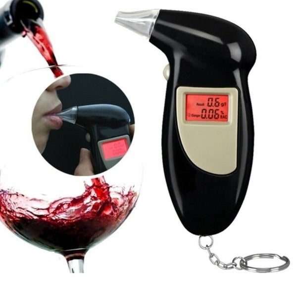 My Decorations Digital Alcohol Tester Lcd Police Breathalyser Grade Accuracy Por Carousel 5