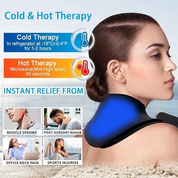 Relieve Neck Pain-Reusable Hot & Cold Gel Neck Wrap for Promoting Recovery Carousel 1