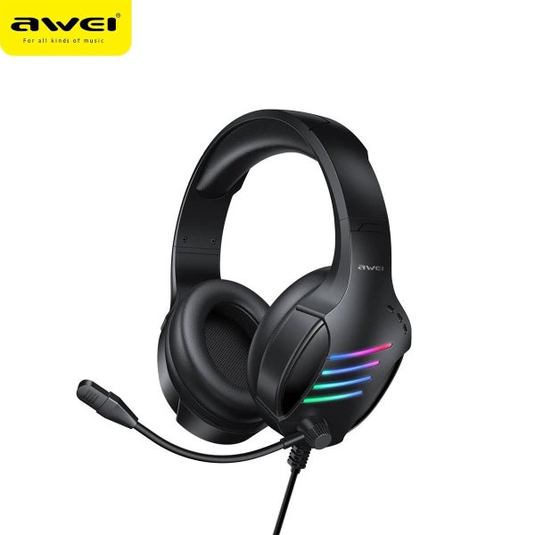Gaming Headphones - LED Side Lights - Mic Wand - Over Ear Muffs Carousel 1