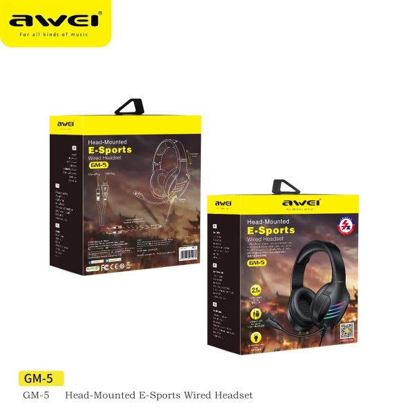 Gaming Headphones - LED Side Lights - Mic Wand - Over Ear Muffs Carousel 11