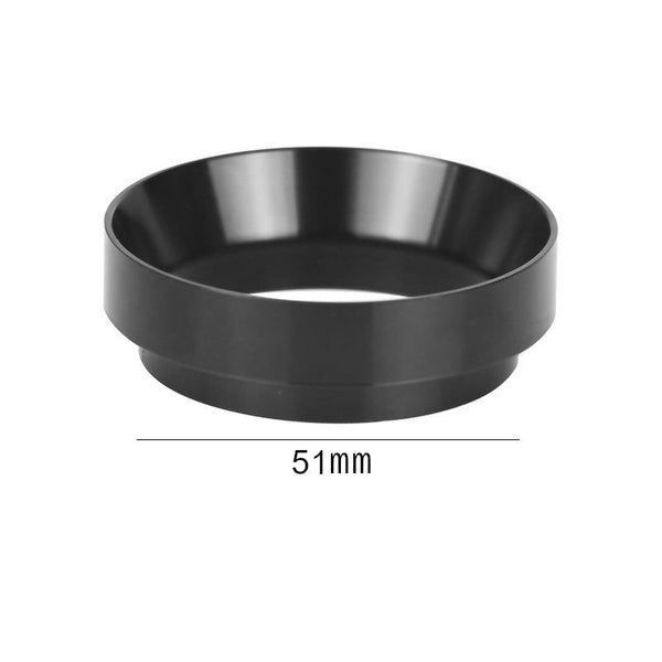 Aluminum Espresso Coffee Maker Dosing Ring for Portafilter Filter - 51mm Black Carousel 1
