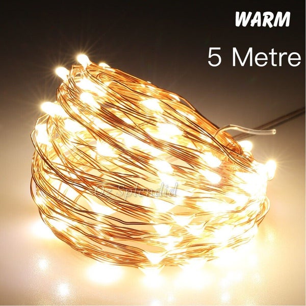 5M Battery Powered Copper Wire String Fairy Lights Xmas Wedding Party Carousel 1