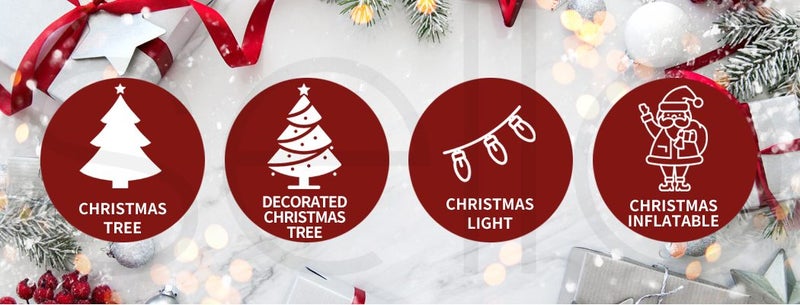 Santaco Christmas Tree 1.5M Snow Flocked Xmas Decoration Green Garden Home Decor Carousel 2