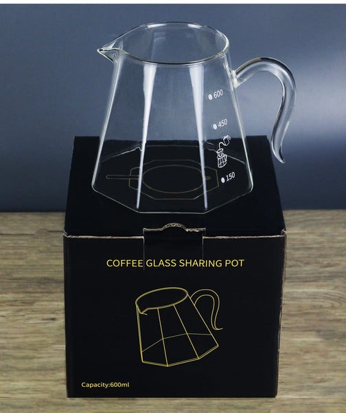 V60 Glass Coffee Range Server -- Octagon Design 600ML62981389953411114