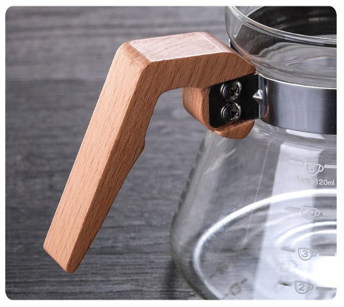 400ML Glass Range Serve with Wooden Handle62981390069121113
