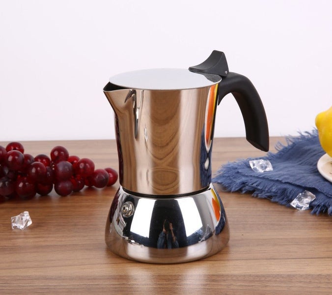 300ML Stainless Steel Moka Pot Coffee Maker Carousel 2