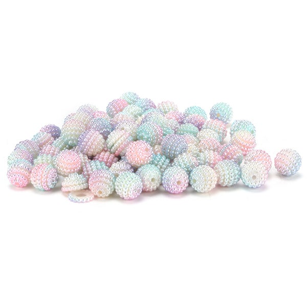 bubble beads fruit beads jewelry making accessories 200pcs Pearl Beads Color Carousel 2
