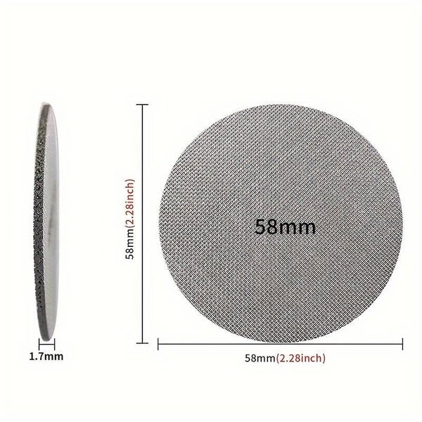 Espresso Puck Screen Reusable Stainless Steel Coffee Filter Plate Silver 58MM Carousel 2