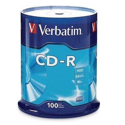 Verbatim CD-R 700MB 52x - 100 Pack Carousel 1