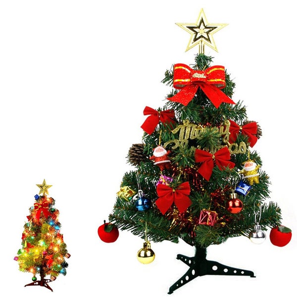 Tabletop Christmas Tree Artificial Mini Xmas Pine Tree with LED String Lights Xm Carousel 1