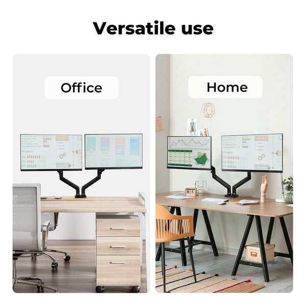 Traderight Monitor Stand Dual Arm TV Bracket Screen LED Holder Desk Freestanding Carousel 10