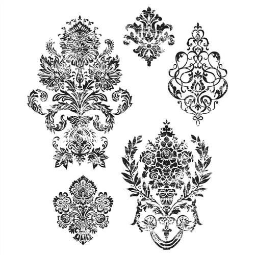 Stampers Anonymous Tim Holtz Stamp Set - Distress Damask Carousel 1