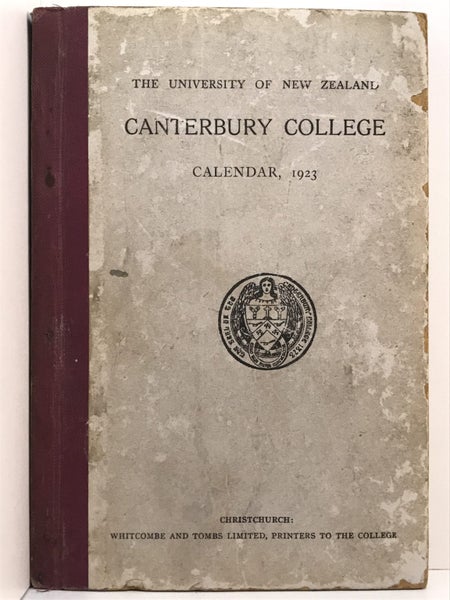 CANTERBURY COLLEGE: Calendar 1923 Carousel 2
