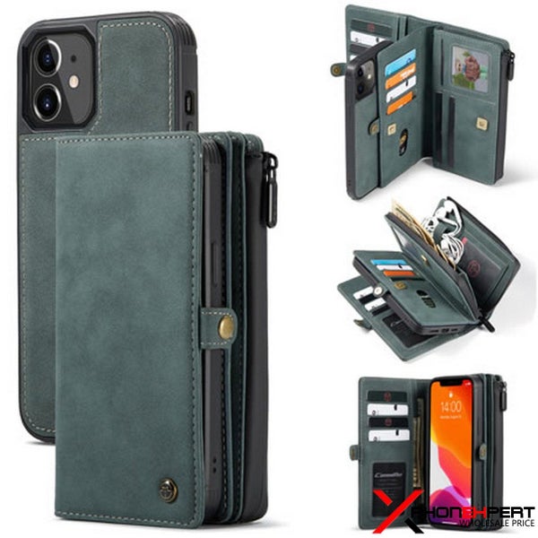 iPhone 13 Pro Wallet 17 Cards Magnetic Detachable 2 in 1 Cover Case BLACK Carousel 11