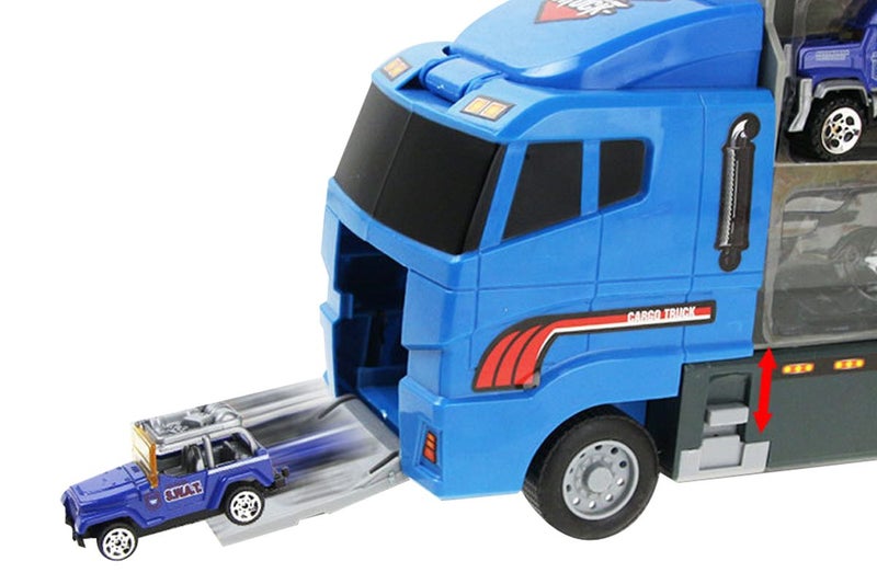 Back City Cars and Trucks Toy Vehicles Set for Boys Girls Educational Play-Blue Carousel 2