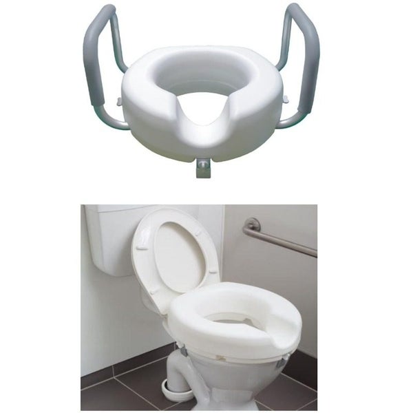 5" Raised Toilet Seat with Arms Brand New Carousel 3