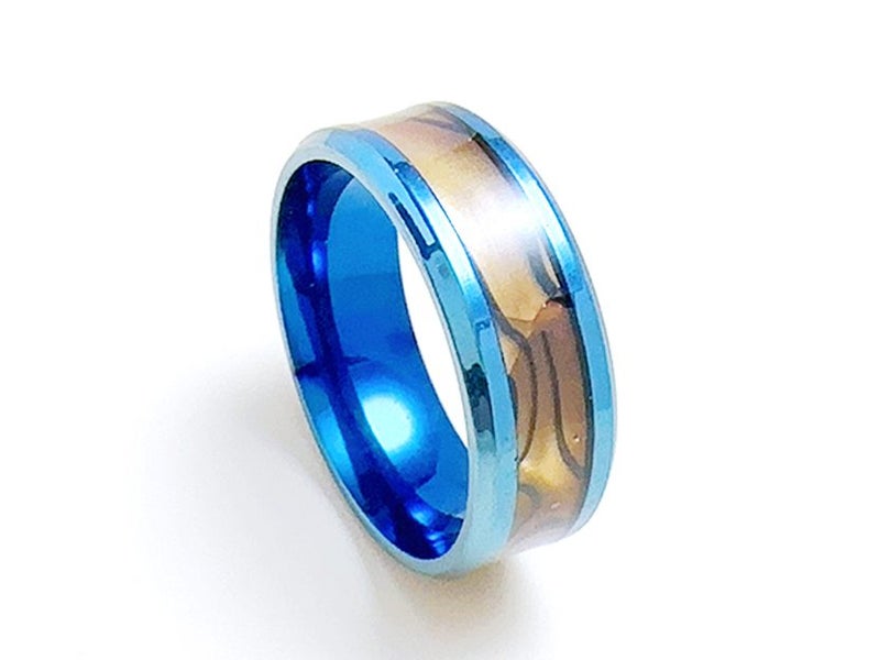 Stainless Steel Ring with Oil Drip Design Carousel 2