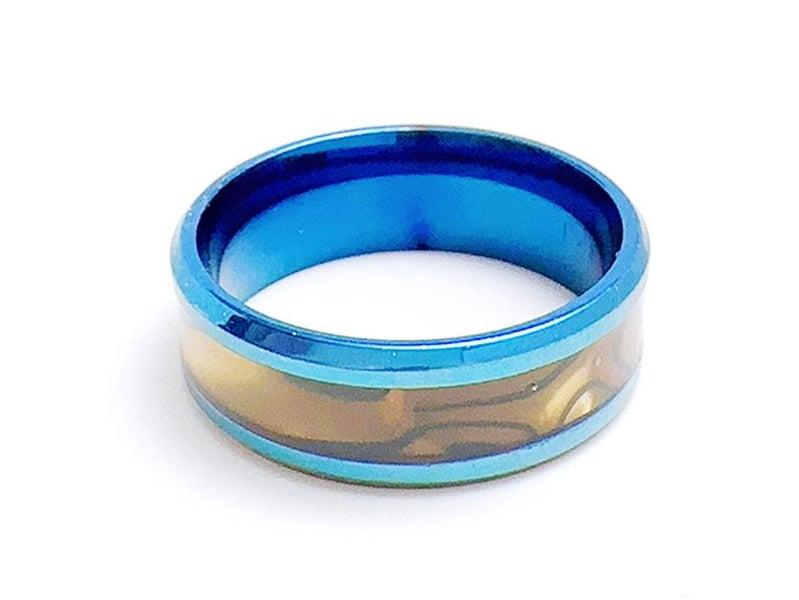 Stainless Steel Ring with Oil Drip Design Carousel 3