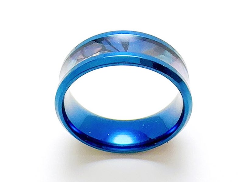 Stainless Steel Ring with Oil Drip Design Carousel 1