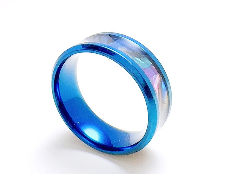 Stainless Steel Ring with Oil Drip Design Carousel 2