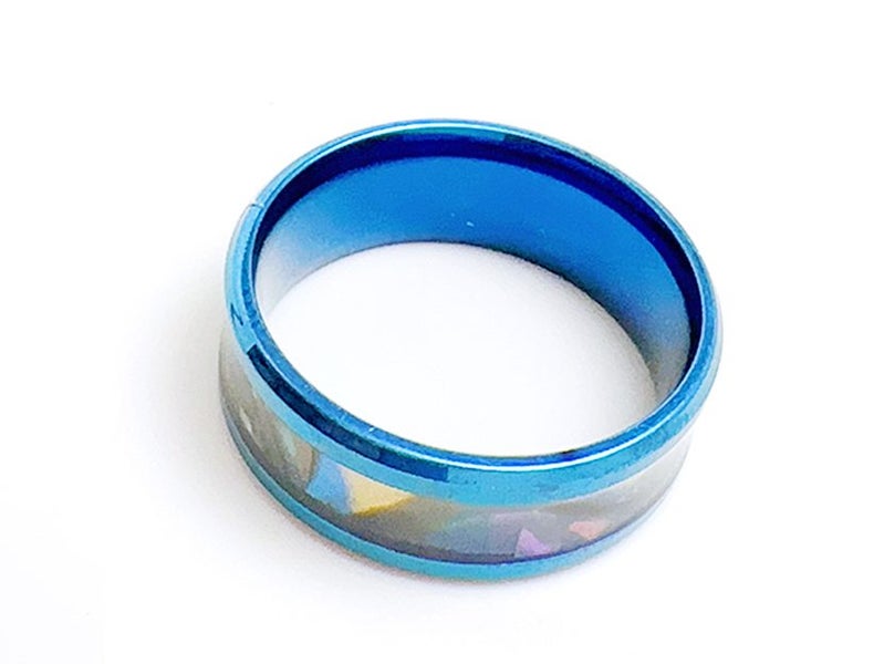 Stainless Steel Ring with Oil Drip Design Carousel 3