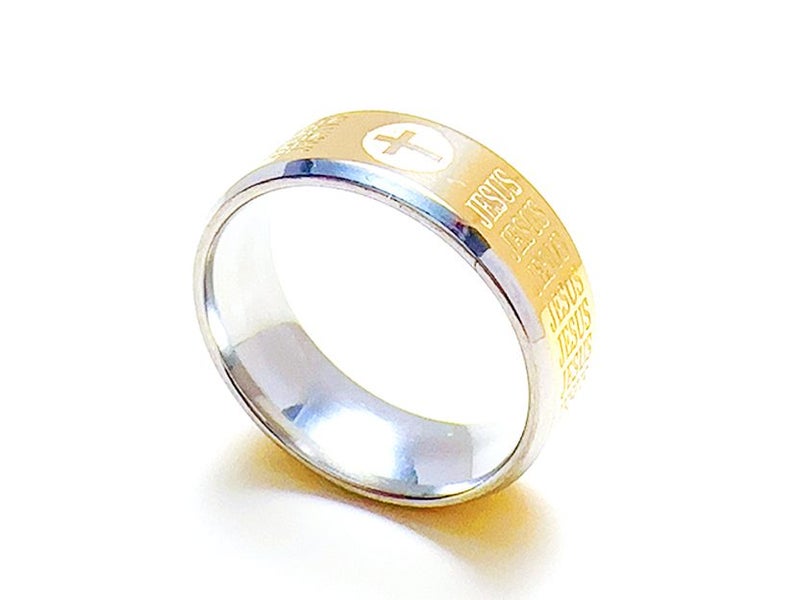 Gold Plated Stainless Steel Patterned Ring Carousel 2