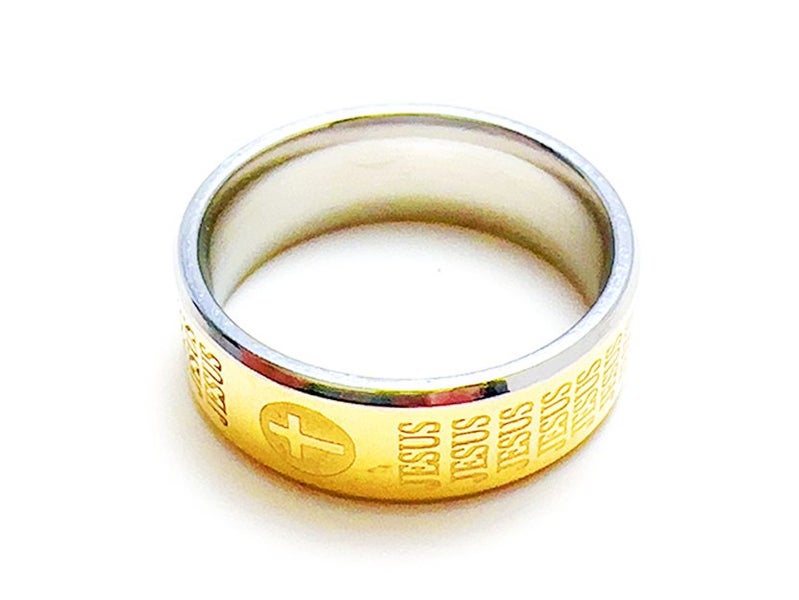 Gold Plated Stainless Steel Patterned Ring Carousel 4