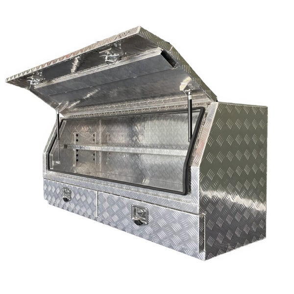 Aluminium Ute Van Tool Box 2.5mm 1450x530x820mm 2 Drawers Carousel 1