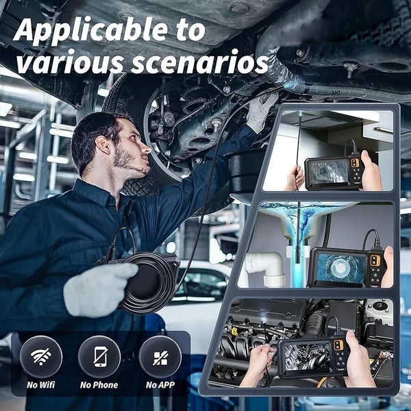 Industrial Endoscope 8mm HD1080P 4.3inch IPS Screen 1080P Pipe Inspection Cam... Carousel 7