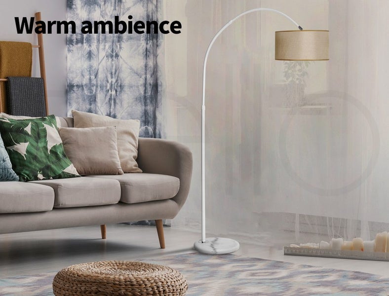 Emitto Modern LED Floor Lamp Reading Light Free Standing Adjustable Marble Base Carousel 2
