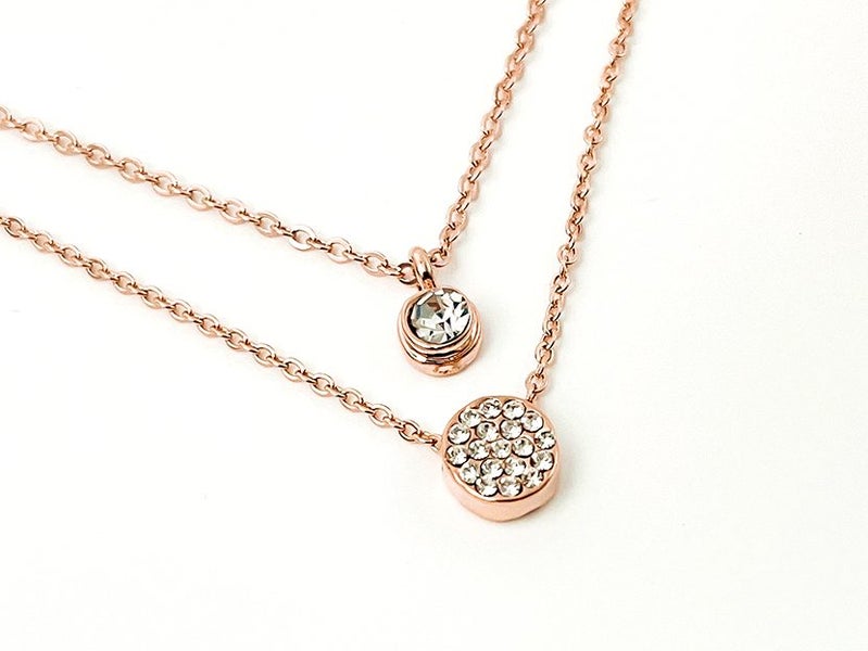 Sparkling Zirconia Rose Gold Pendant Carousel 2