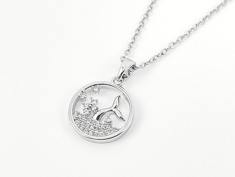 Delicate Splendor White Gold with Zirconia Necklace Carousel 1