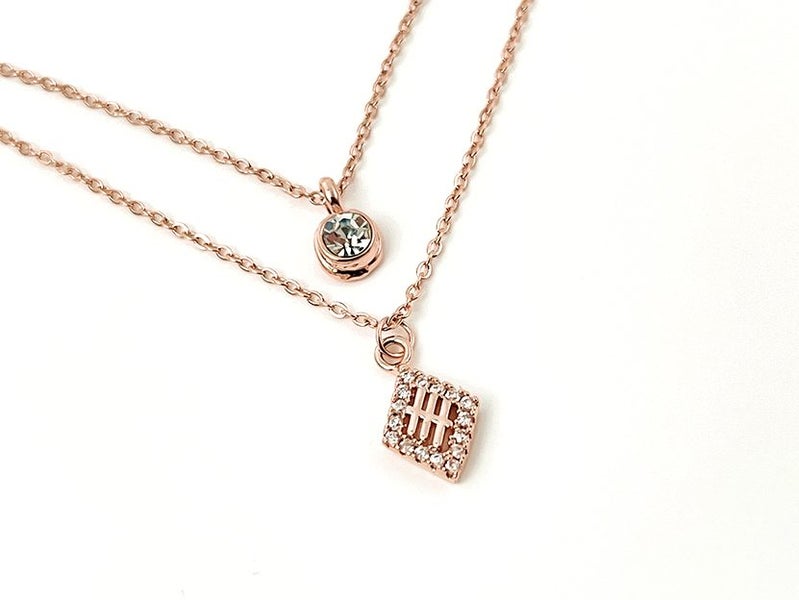 Sparkling Zirconia Rose Gold Pendant Carousel 2