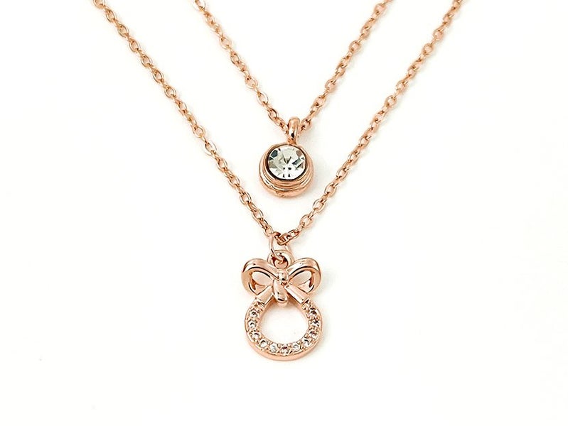 Rose Gold Zirconia Pendant with Refined Beauty Carousel 1