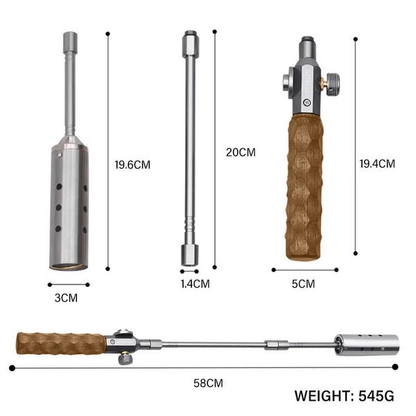 Wood Handle Removable Three-stage Burner Outdoor Camping Torch Cooking Bbq Ig... Carousel 7