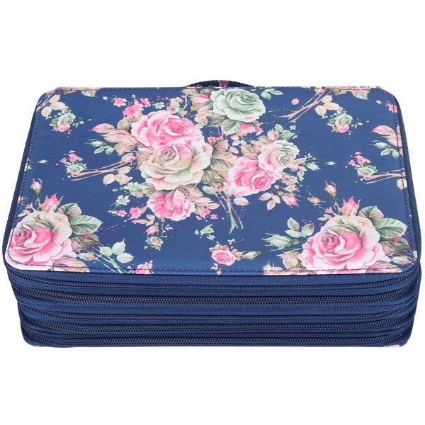printed pencil case zipper pencil case Pencil Case Rose Printed Multi Layer Carousel 1