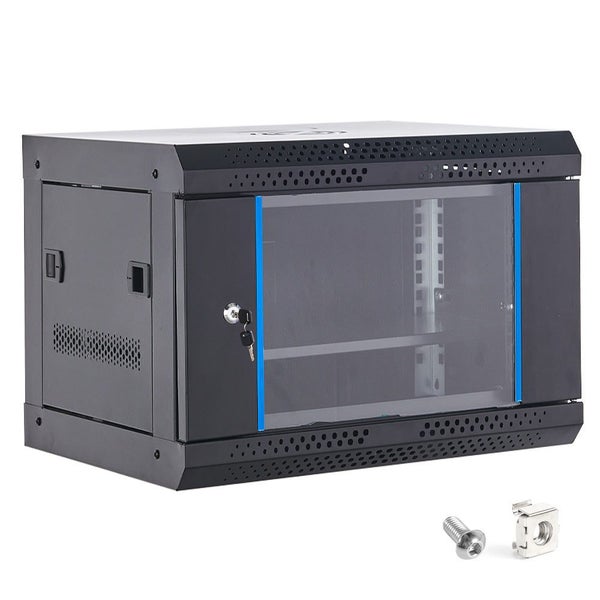 9U Cabinet Server Network Data Rack Wall Mount LAN Rack 400mmDeep Overall 0.6mm Carousel 1