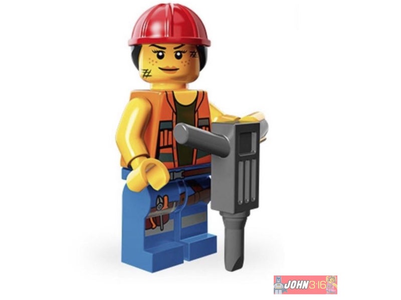 AWESOME LEGO MOVIE COLLECTIBLE MINIFIGURE - GAIL CONSTRUCTION WORKER {BRAND NEW} Carousel 1