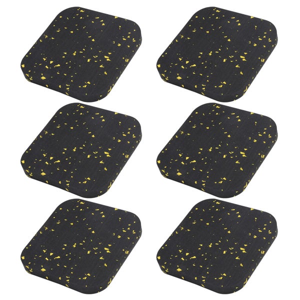 rubber ground mat 6PCS Rubber Treadmill Mat Sound Insulation Cushion Exercise Carousel 2