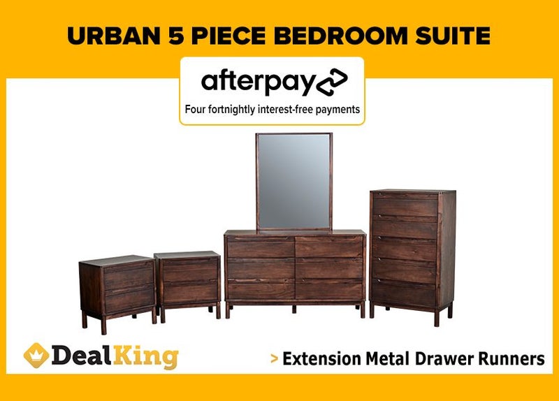 • URBAN 5 PIECE BEDROOM SUITE $1120 FREE DELIVERY • Carousel 1