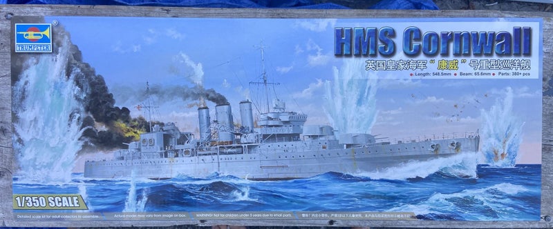 HMS Cornwall Trumpeter | No. 05353 | 1:350 Carousel 1