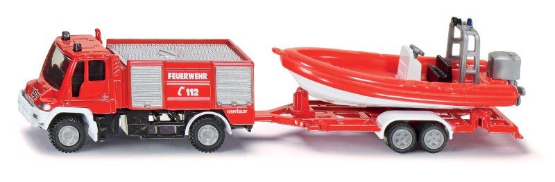 SIKU: Mercedes Unimog Fire Truck & Rescue Boat Carousel 1