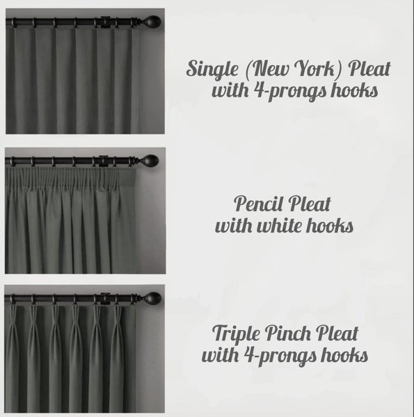 Patterned Curtains with Tripleweave Lining 2.2-3.1m (gathered) x 2.05m *A PAIR* Carousel 11