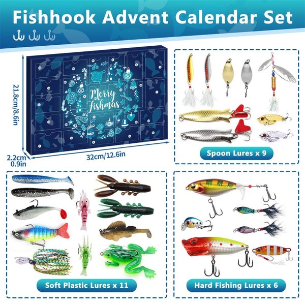 Fishing Advent Calendar Fishing Lure Christmas Gifts Carousel 1