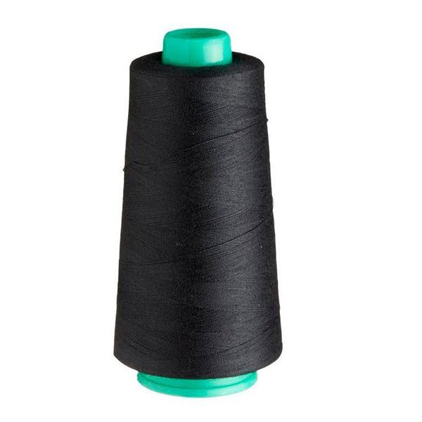 Black Overlocking Thread 2000M Polyester Birch Cone Spool Sewing Carousel 2