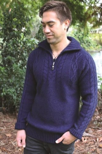 Possum Merino Men s Waipoua Cable Jumper Carousel 1