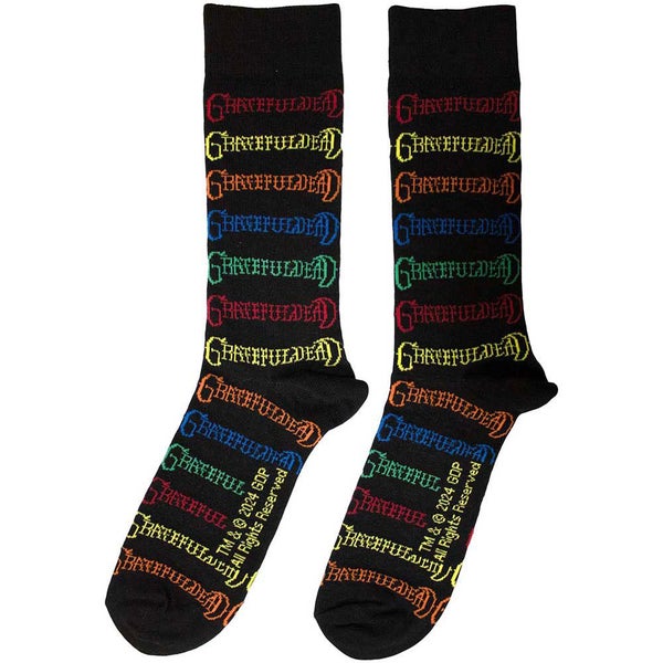 Grateful Dead Coloured Logos Pattern Ankle Socks Carousel 2