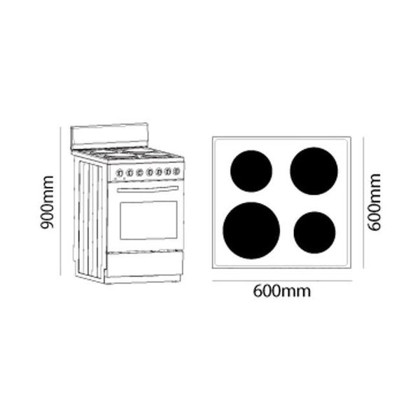 Parmco 600mm Freestanding Stove - White (FS60WP4) Carousel 2