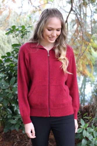 Possum Merino Plain Zip Cardigan with Pockets Carousel 2
