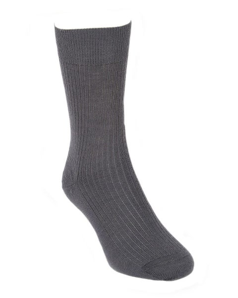 Pure Merino Dress Socks Plain Ribbed Leg Carousel 2